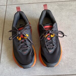 Women’s Hoka One Gray and Orange Running Shoes